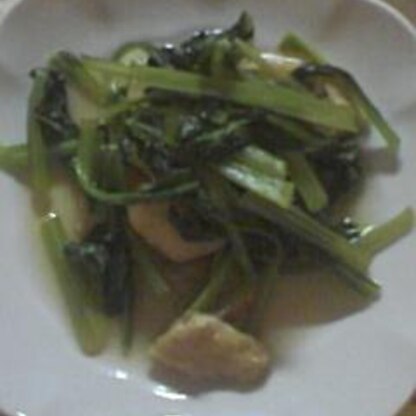 小松菜がクタクタに煮えていっぱい食べられました。美味しかったです。ご馳走さまです